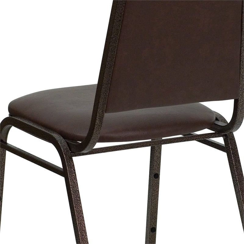 Bowery Hill Banquet Stacking Chair in Brown and Copper