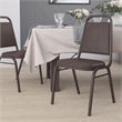Bowery Hill Banquet Stacking Chair in Brown and Copper