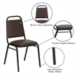 Bowery Hill Banquet Stacking Chair in Brown and Copper