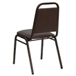 Bowery Hill Banquet Stacking Chair in Brown and Copper