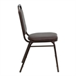 Bowery Hill Banquet Stacking Chair in Brown and Copper