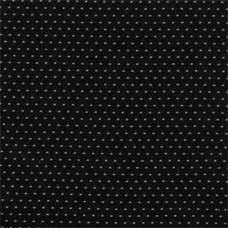 Bowery Hill Fabric/Metal Teardrop Back Stacking Chair in Black