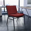 Bowery Hill Extra Wide Stacking Chair in Burgundy