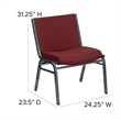 Bowery Hill Extra Wide Stacking Chair in Burgundy