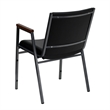 Bowery Hill Upholstered Stacking Chair in Black Vinyl