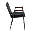 Bowery Hill Upholstered Stacking Chair in Black Vinyl
