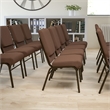 Bowery Hill Church Stacking Guest Chair in Brown