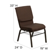 Bowery Hill Church Stacking Guest Chair in Brown