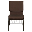 Bowery Hill Church Stacking Guest Chair in Brown