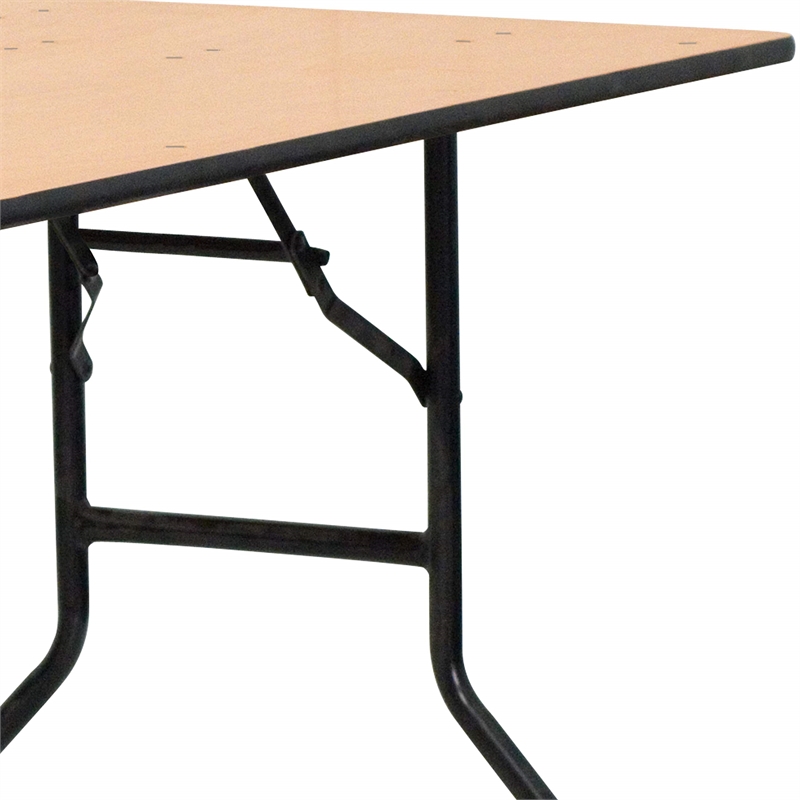 Bowery Hill Wood Black Folding Banquet Table Rectangular 72