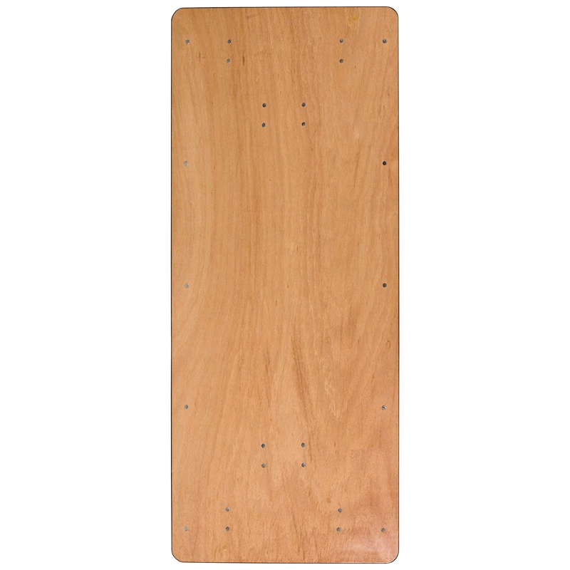 Bowery Hill Wood Black Folding Banquet Table Rectangular 72