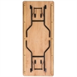 Bowery Hill Wood Black Folding Banquet Table Rectangular 72