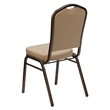 Bowery Hill Transitional Vinyl/Steel Banquet Stacking Chair in Tan