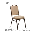 Bowery Hill Transitional Vinyl/Steel Banquet Stacking Chair in Tan