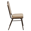 Bowery Hill Transitional Vinyl/Steel Banquet Stacking Chair in Tan