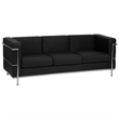 Bowery Hill Leather Sofa in Black