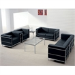 Bowery Hill Leather Sofa in Black