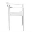 Bowery Hill Plastic White Stacking Chair Unassembled