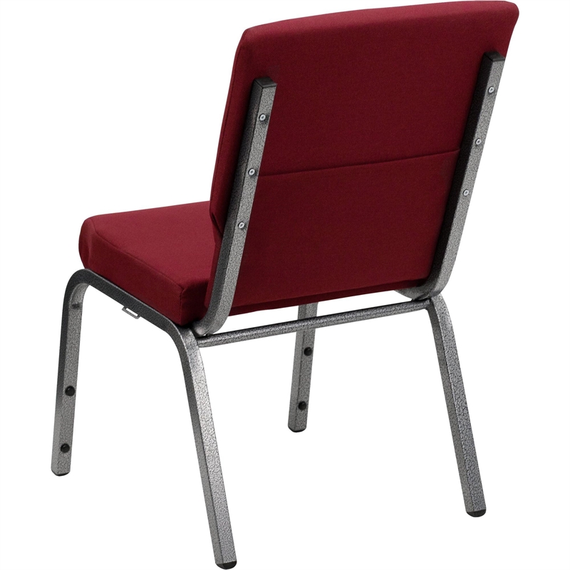 Bowery Hill Stacking Church Stacking Chair in Burgundy