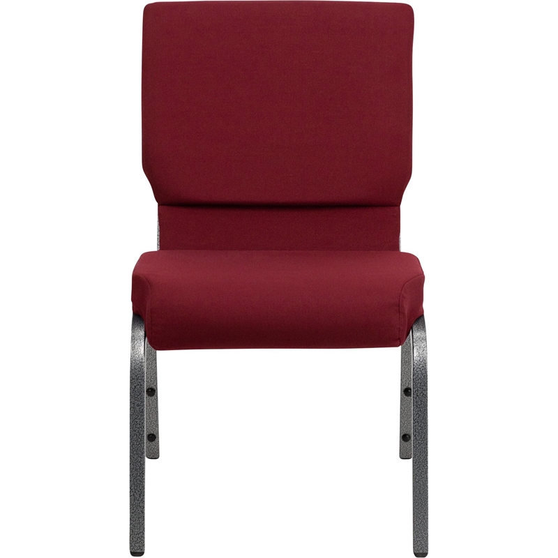 Bowery Hill Stacking Church Stacking Chair in Burgundy