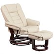 Bowery Hill Leather Recliner in Beige