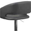 Bowery Hill 32'' Contemporary Faux Leather Adjustable Bar Stool in Gray