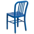 Bowery Hill Indoor-Outdoor Metal Dining Chair in Blue