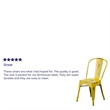 Bowery Hill Metal Dining Chair in Distressed Yellow