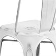 Bowery Hill Metal Dining Chair in Distressed White