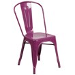 Bowery Hill Metal Dining Chair in Purple