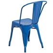 Bowery Hill 5 Piece Square Metal Dining Set in Blue