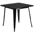 Bowery Hill 5 Piece Square Metal Dining Set in Green