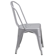 Bowery Hill 5 Piece Square Metal Dining Set in Silver