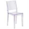 Bowery Hill Polycarbonate Clear Stacking Chair Transparent Fluid Design 34