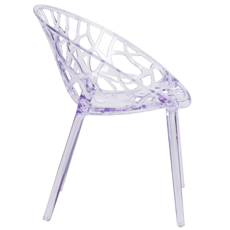 Bowery Hill Transparent Stacking Side Dining Chair