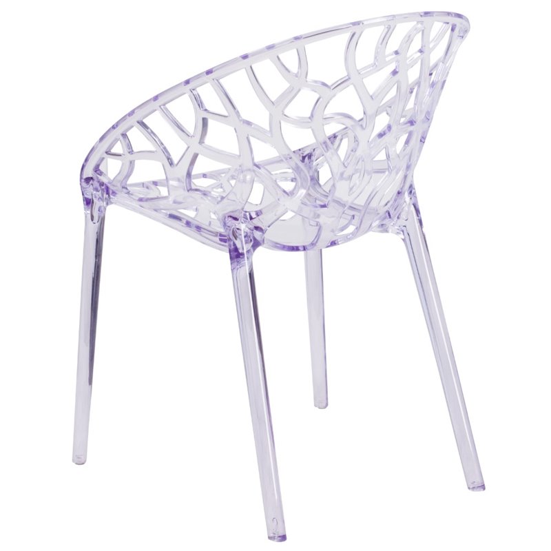 Bowery Hill Transparent Stacking Side Dining Chair