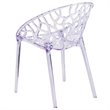 Bowery Hill Transparent Stacking Side Dining Chair