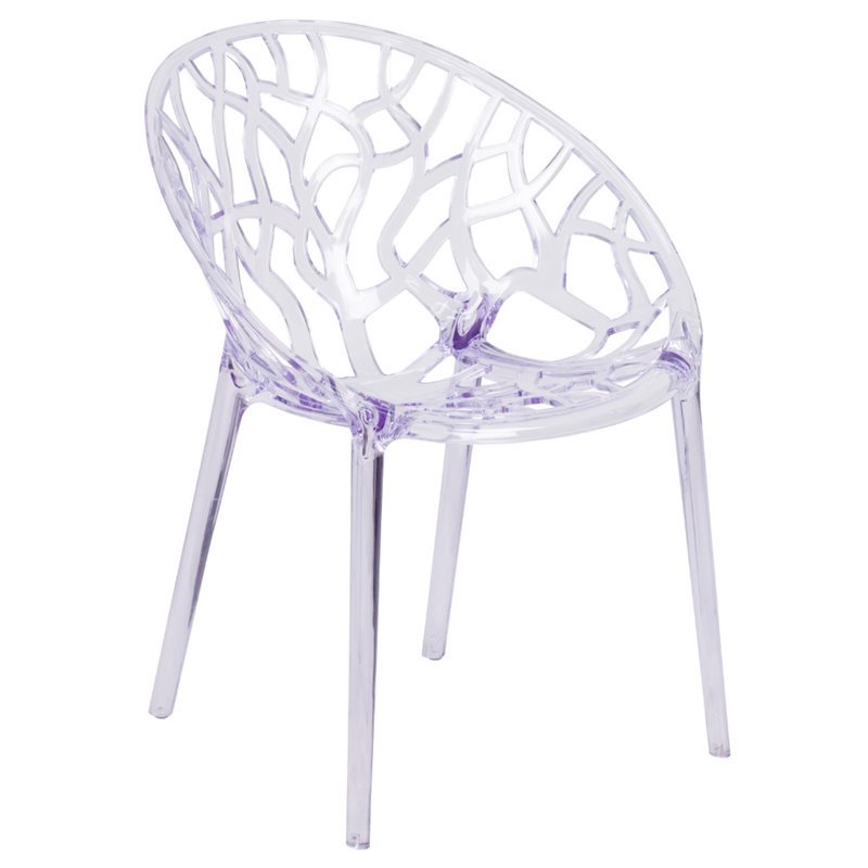 Bowery Hill Transparent Stacking Side Dining Chair