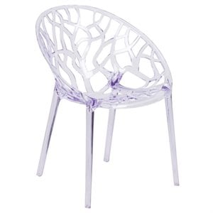 Bowery Hill Transparent Stacking Side Dining Chair