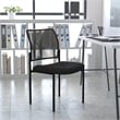 Bowery Hill Mesh Stacking Side Chair in Black
