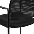 Bowery Hill Mesh Stacking Side Arm Chair in Black