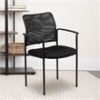 Bowery Hill Mesh Stacking Side Arm Chair in Black