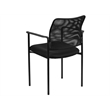 Bowery Hill Mesh Stacking Side Arm Chair in Black