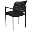 Bowery Hill Mesh Stacking Side Arm Chair in Black
