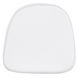 Bowery Hill 1.5&quot Fabric Soft Chiavari Seat Cushion in White