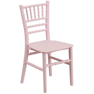 Bowery Hill 12.5&quot Contemporary Resin Kids Chiavari Chair in Pink