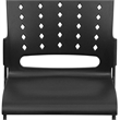 Bowery Hill Metal/Plastic Ergonomically Stacking Chair in Black