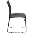 Bowery Hill Metal/Plastic Ergonomically Stacking Chair in Black