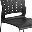 Bowery Hill Metal/Plastic Ergonomically Stacking Chair in Black