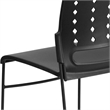 Bowery Hill Metal/Plastic Ergonomically Stacking Chair in Black